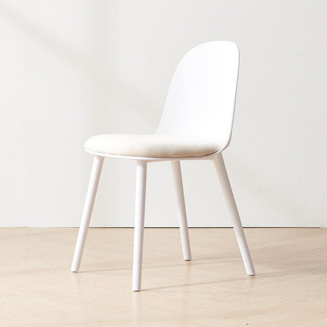 보니애가구 유니 체어 인테리어의자 식탁의자 4개 세트 방문설치, 화이트