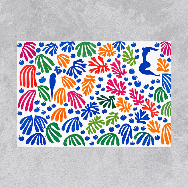 키다리시계 앙리마티스 앵무새와 인어 명화 인테리어 액자 kisn148