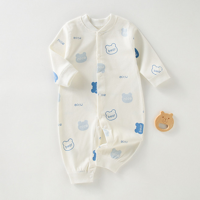 스타도어 귀여운 캐릭터패턴 풀스냅 우주복