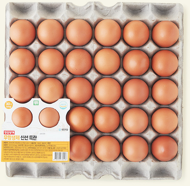 장연양계 무항생제 인증 신선특란 1.8kg, 1개, 30구