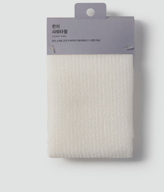 (JAJU/자주) 한지 샤워타월, 라이트 베이지, 1개