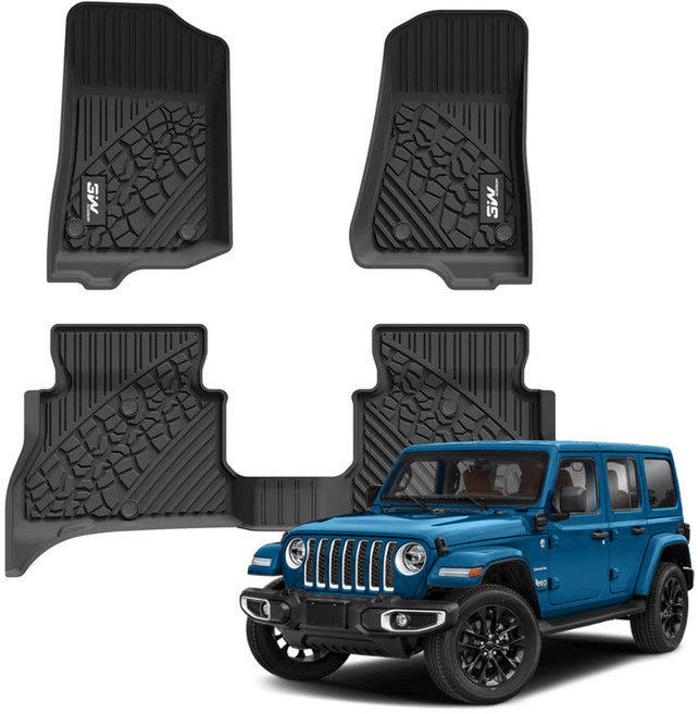 3더블유 에코라이너 TPE 카매트, 지프 랭글러 하이브리드 4XE 2021.09~, 블랙