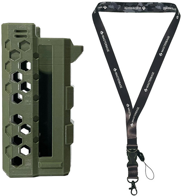 마스터베이스 소토토치 마그네틱 케이스 HEXA + 랜야드 세트, 올리브드랍(케이스), 카모그레이(랜야드), 1세트