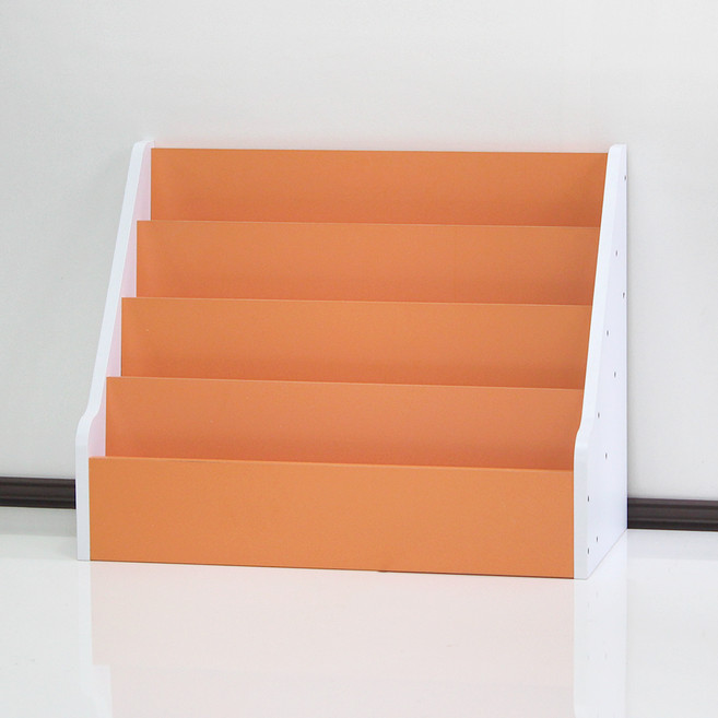 양지가구 잡지꽂이, 오렌지, 4단