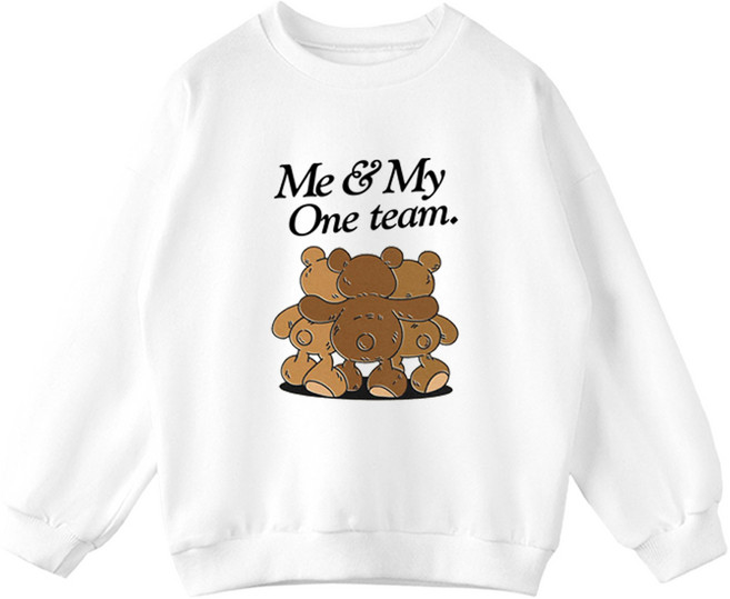 제니 여아용 오버핏 원팀 맨투맨 JN1014M