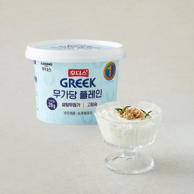 후디스그릭요거트 무가당 플레인 그릭요거트, 400g, 1개