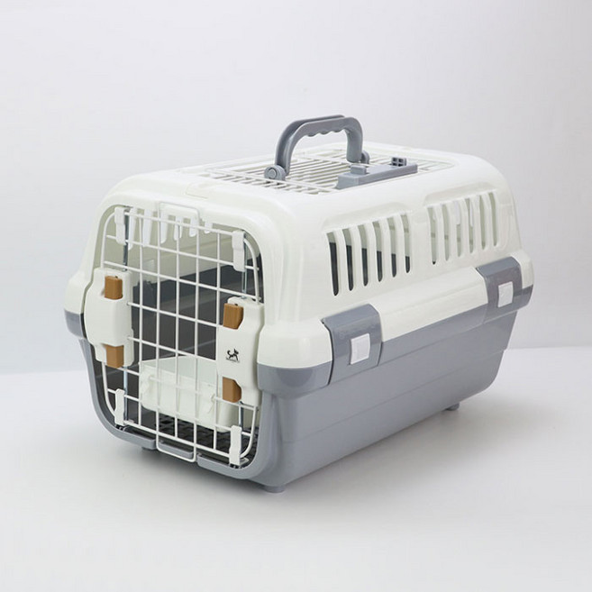 딩동펫 반려동물 더블캐리 이동장, 그레이, 1개