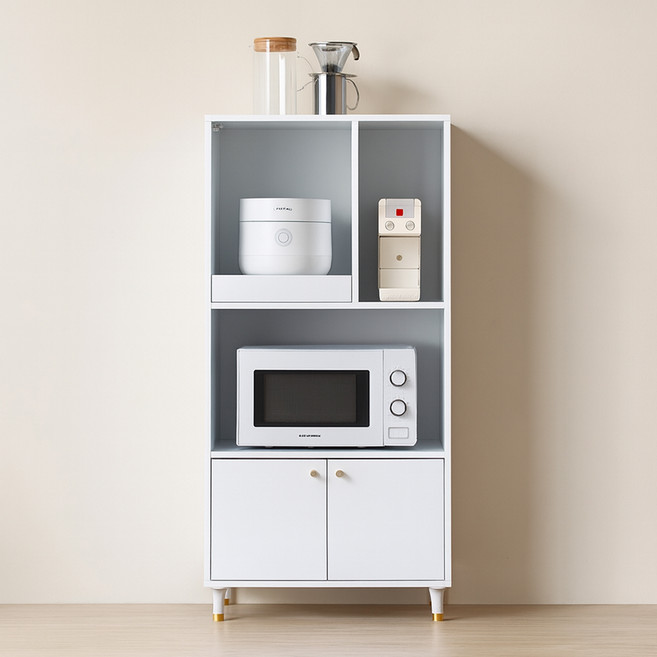 파로마 LPM 노보 멀티 주방수납 렌지대 1250*600 방문설치, 화이트, 3단