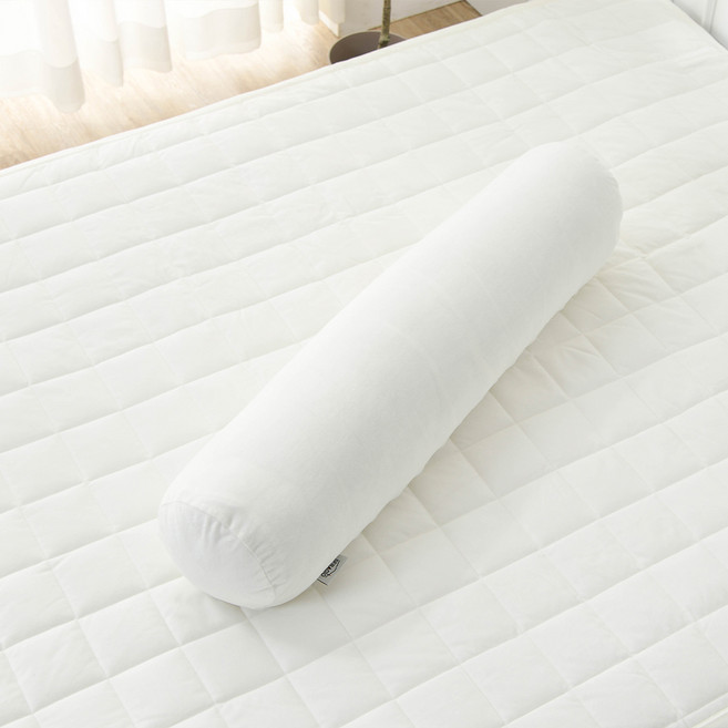 아이닉스 벨라 밍크극세사 원형 바디필로우커버 솜포함, 아이보리