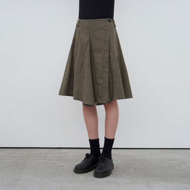 위메농 여성용 헤링본 울 스커트