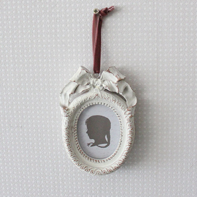 꼬떼따블 벨르 타원 미니 액자 K53121, 1개, 화이트