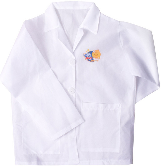 내친구아리 역할놀이 긴팔 의사 가운, 화이트, 1개