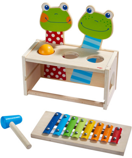 하바 개구리 망치 실로폰 HB304271, 혼합색상, 1개