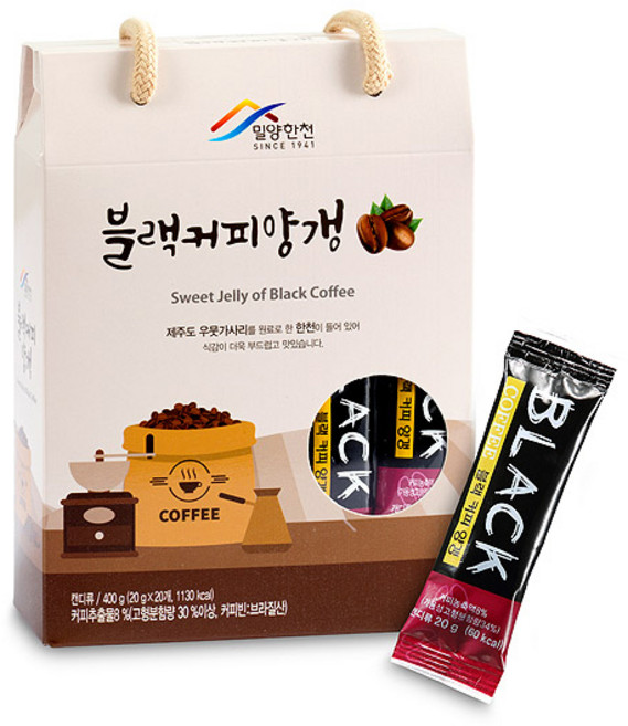 밀양한천 블랙커피양갱 20p, 400g, 1개