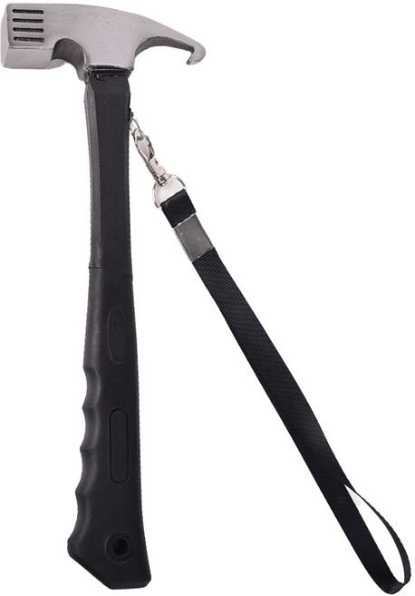 Truly House 戶外多功能高碳鋼地釘鎚/鑄鋼營槌/營釘槌, 黑色, 1支