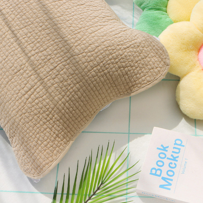 레시앙뜨 매일 갈아 쓰는 순면 피그먼트 밴드형 베개커버 2p