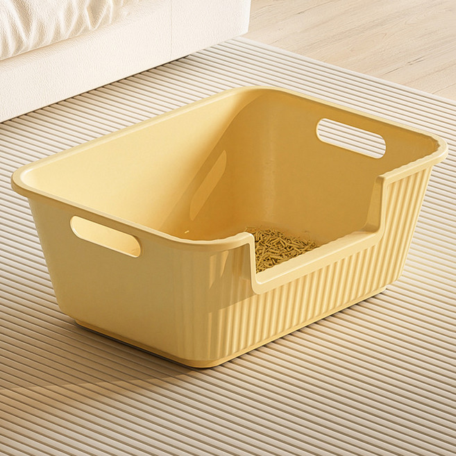 파스텔펫 고양이 핸들 화장실 모래삽, 옐로우, 1개