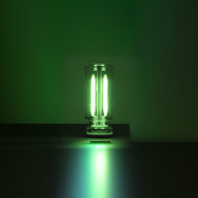 오토크루 차량 LED 유리관 로멘틱 USB 무드등 AC-L10, 그린, 1개