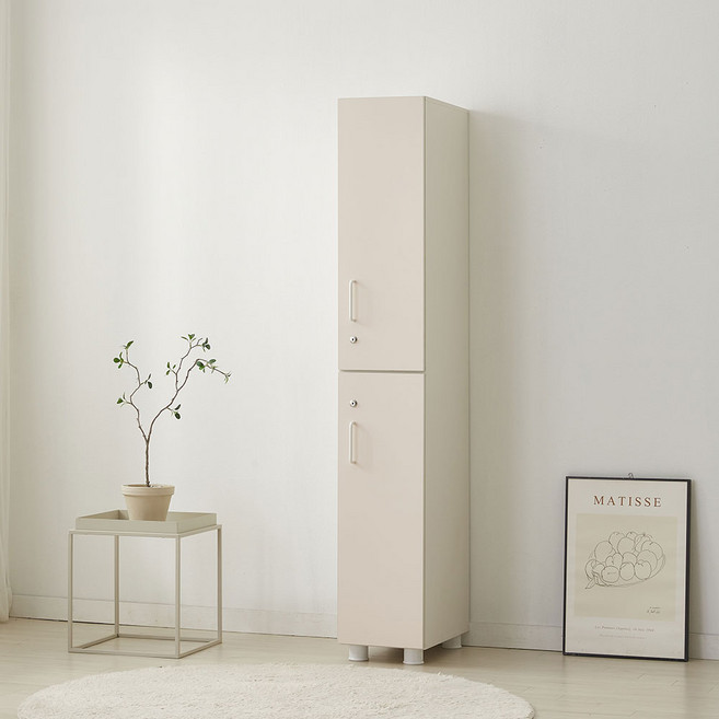 포메리트 모던에디션 락커장 1855 열쇠형 방문설치, 로지핑크, 2단