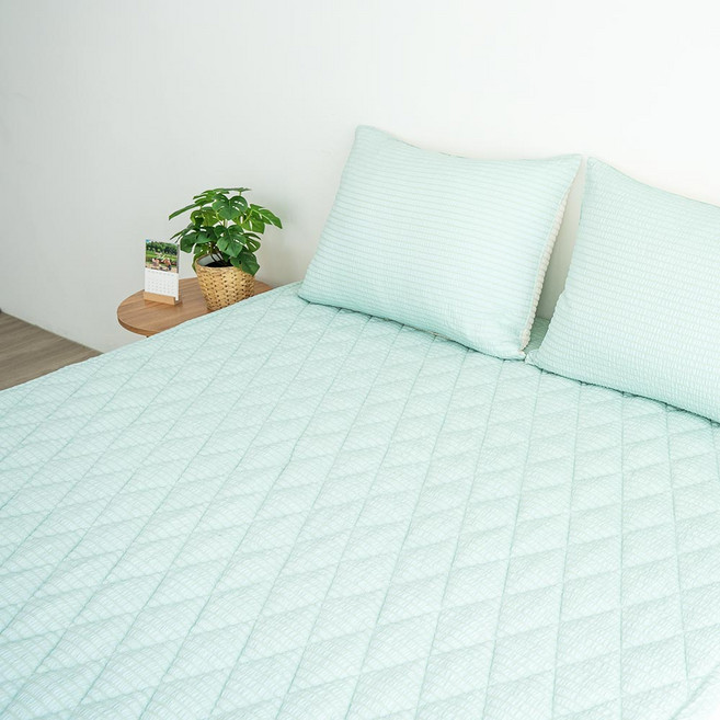 에어룸 썸머나잇 쿨잠 인견 시어서커 쿨매트, 민트