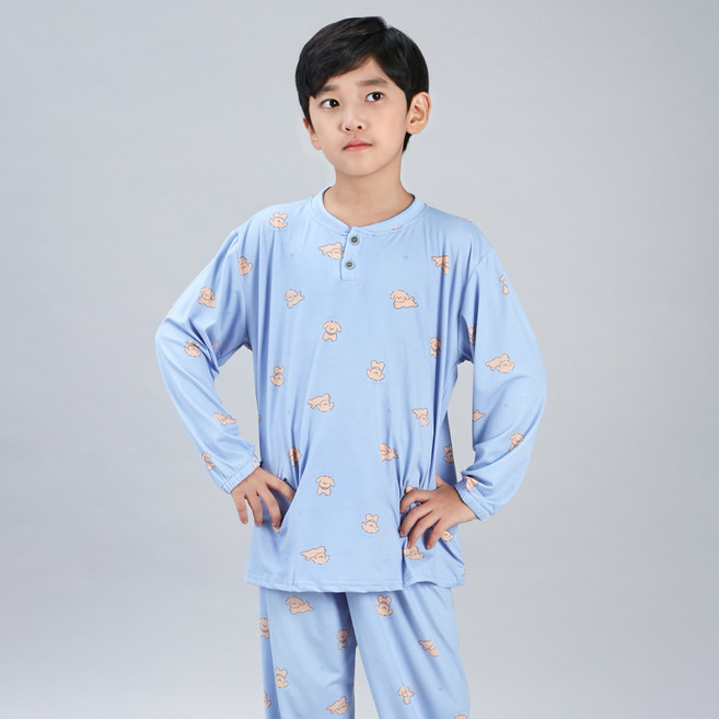 폭스클럽 키즈라인 스윗포테이토 피치기모 파자마 상하의 세트