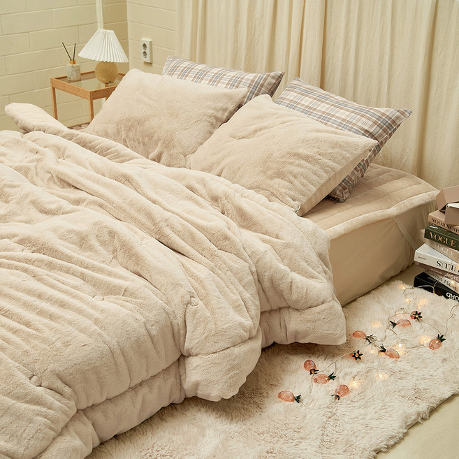 바자르 몽실몽실 도톰한 10mm 극세사 차렵이불세트