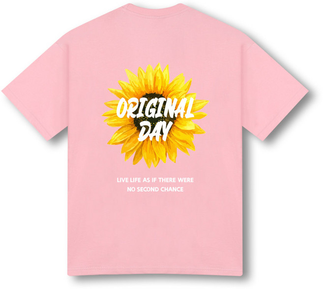 오리지널데이 해바라기 라운드 통기성 반팔 티셔츠 ORA_0157