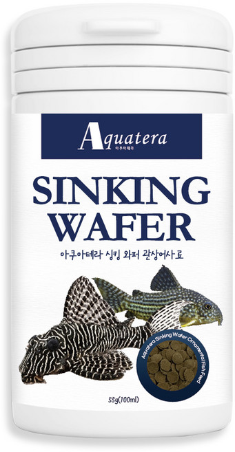 아쿠아테라 싱킹 와퍼 플레코 안시 관상어 사료, 100ml, 1개