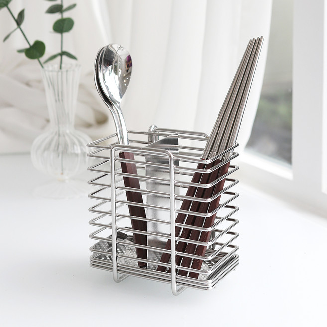 로긴 올스테인레스 와이어 수저통 U자형, 실버, 1개