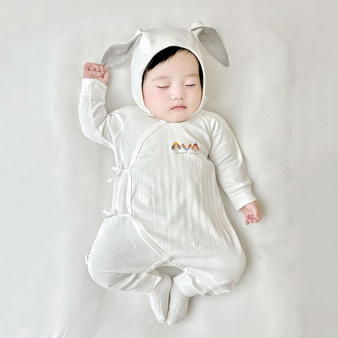 Bebeniz 新生兒迷你動物提花連身衣