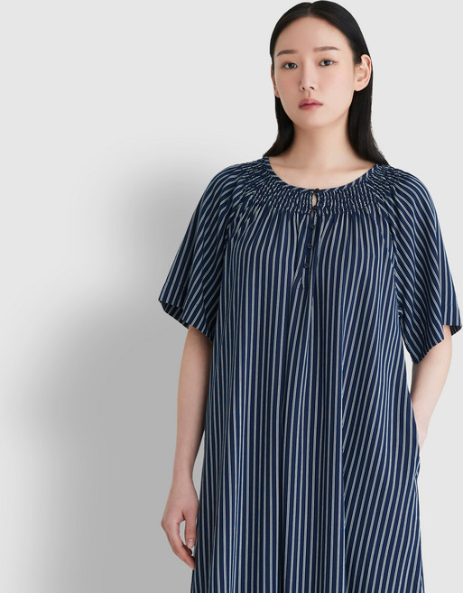 JAJU 여성용 리오셀 반팔 파자마 원피스