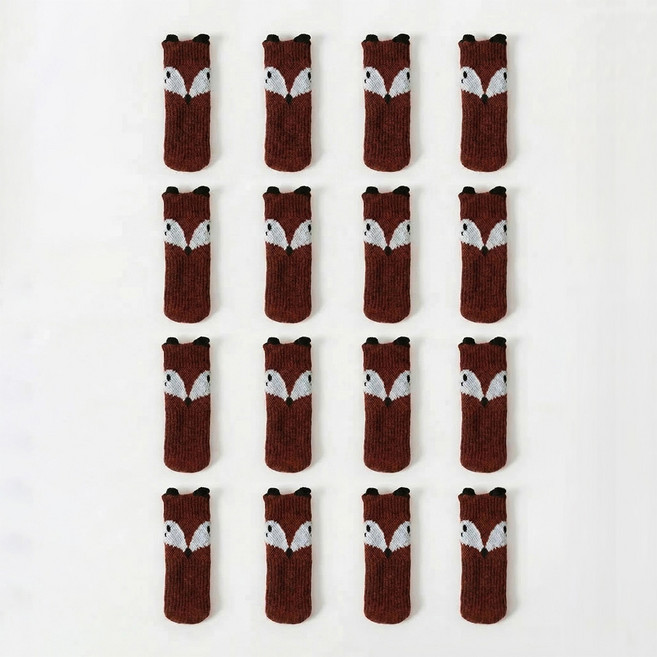 알럽홈 여우 니트 의자 다리 커버 L261-0185, 레드브라운, 16개