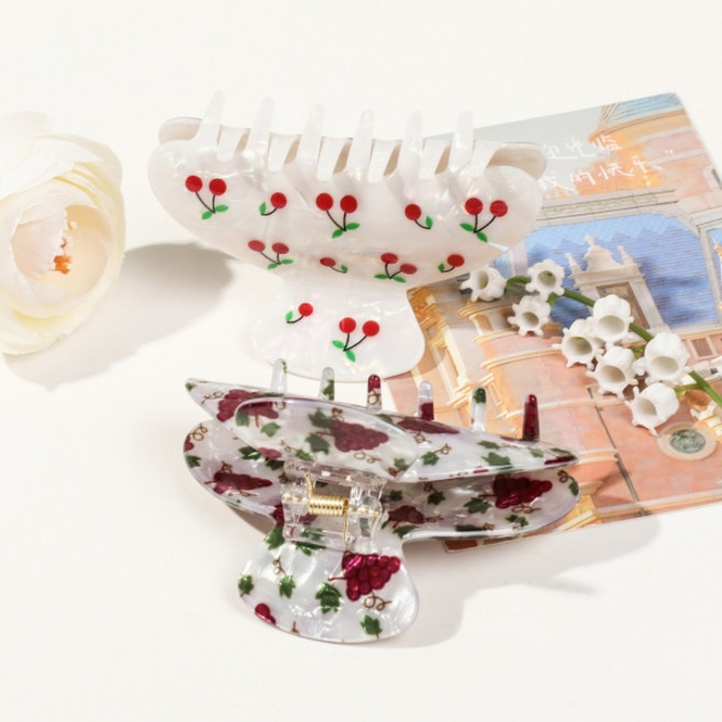 비비뮤아 썸머후르츠 펄 아크릴 헤어집게핀 HR1831