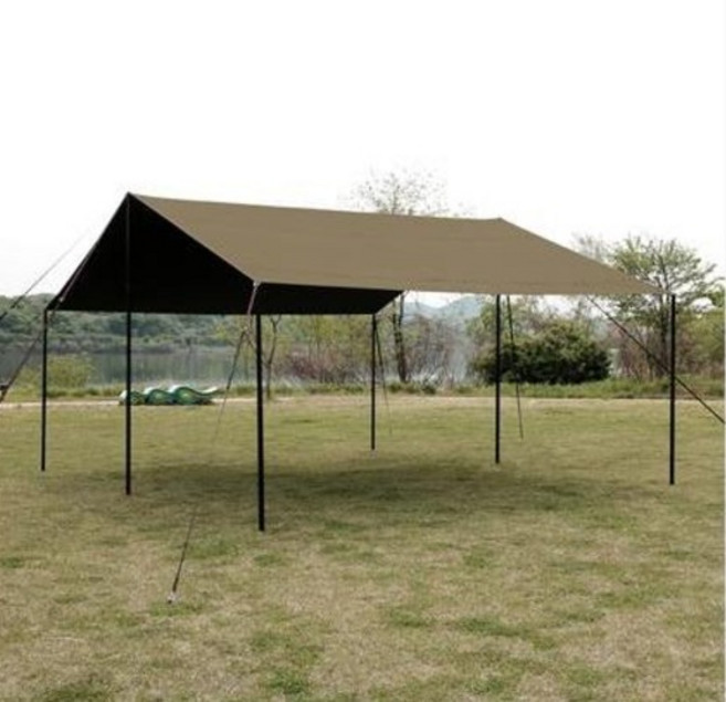 홀리데이코리아 캠핑 500D 렉타 타프 스킨, 브라운 카키