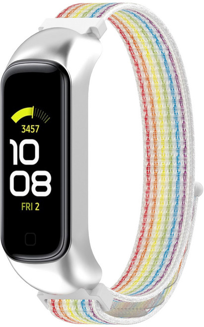 타오미 삼성 갤럭시 핏2 스트랩 스포츠 루프 밴드, 레인보우, 1개