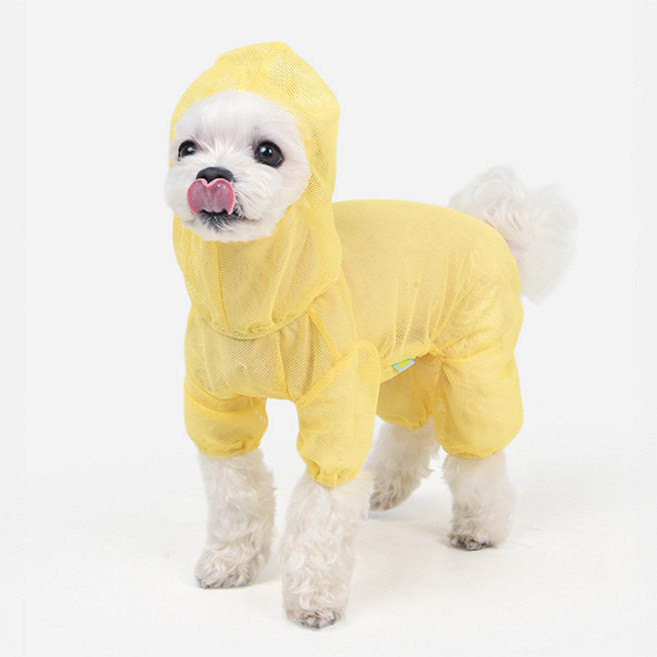 올치 강아지 해충방지 수트 메쉬 올인원 OP6809, 옐로우, 1개