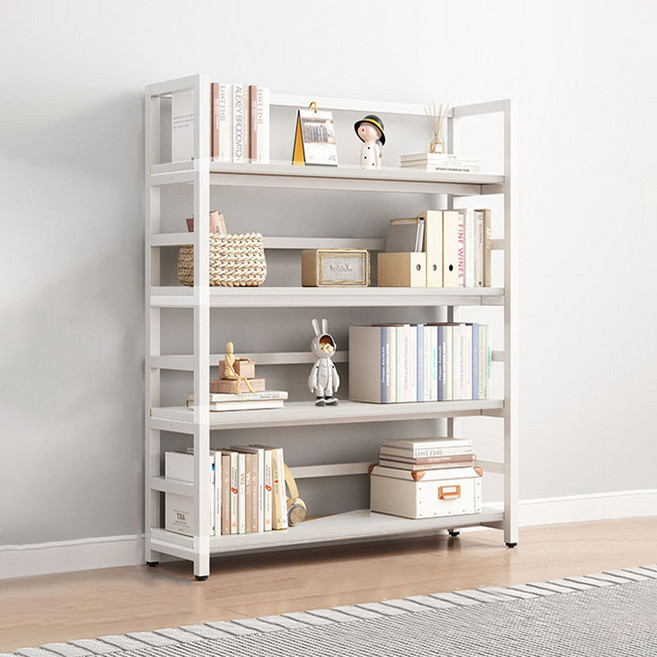 가구느낌 리버 책장, 화이트화이트, 4단
