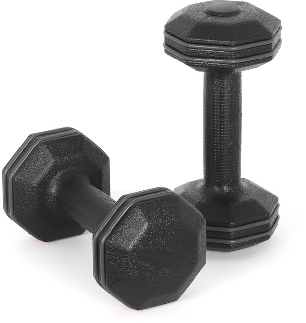 ALEAF Black Line 防撞八角啞鈴, 2.5kg, 2個