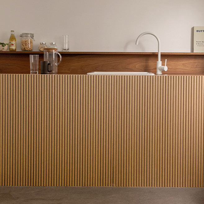 리빙숲 접착식 타일형 원형 템바보드 키타미오크 소(600 x 600 mm), 1개