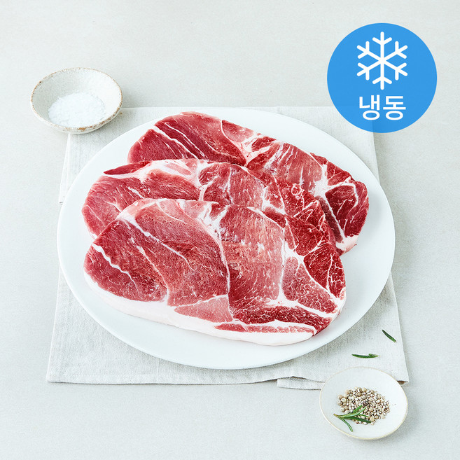 미국산 돼지 목전지 구이용 13mm (냉동), 1개, 1kg