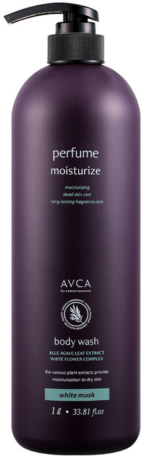 아브카 퍼퓸 바디워시 화이트 머스크향, 1L, 1개