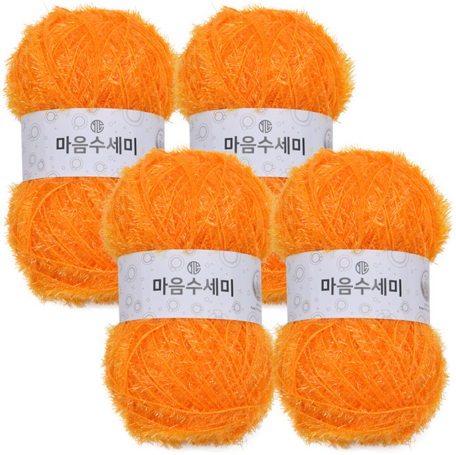 연일섬유 마음수세미 펄 뜨개실, 18 진저라인, 4개