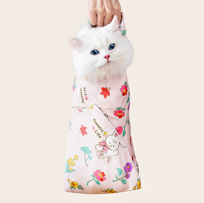 파스텔펫 반려동물 패턴 접착 요술담요, A타입, 1개