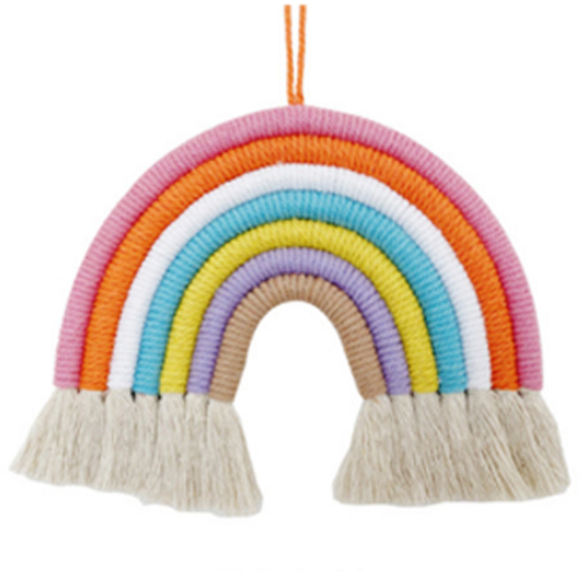 비솔 무지개 마크라메 벽장식, 인디핑크