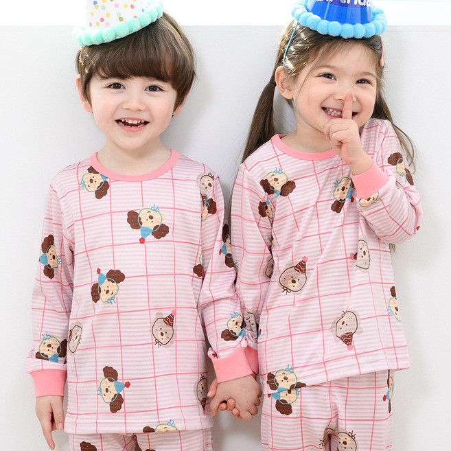 보누맘 아동용 9부 자가드 실내복 상하의 세트