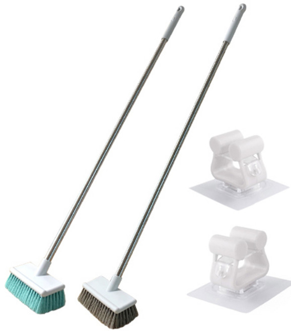 핌 커브 롱 밀대솔 하드 + 소프트 + 이지벽걸이 2p 세트, 혼합색상, 1세트