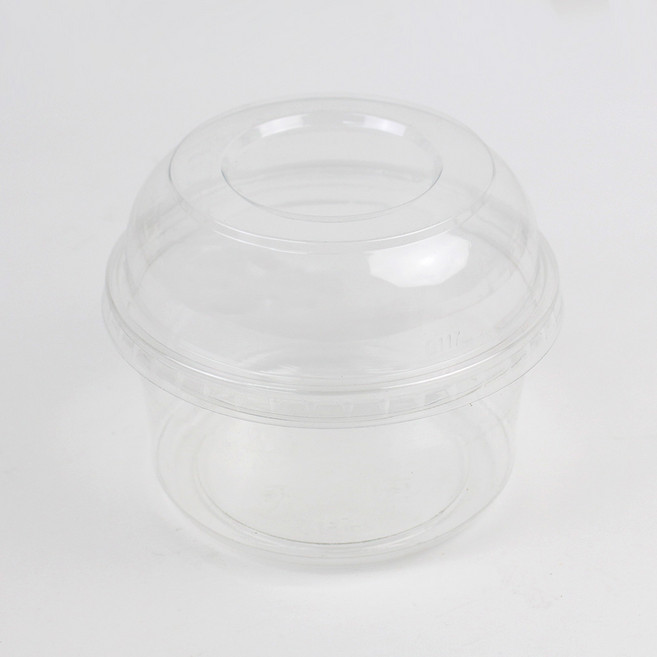 아이엔피 SK 투명 원형 델리케이스 바디 돔 뚜껑 세트 11.7 x 9 x 6 cm 360ml, 25개입, 1개