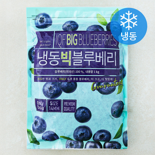 딜라잇가든 미국산 빅 블루베리 (냉동), 1개, 1kg