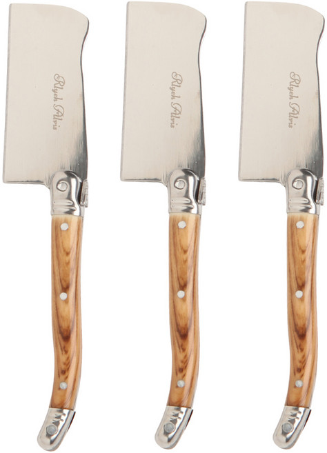 르리에 알비스 디저트 미니 나이프, 브라운, 3개