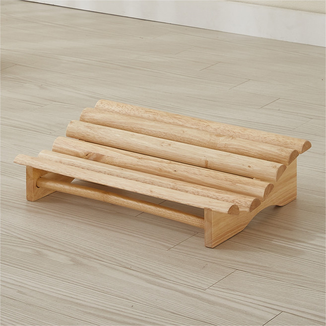 조은세상 에디스 통 원목 발받침대 둥근 대, 네추럴